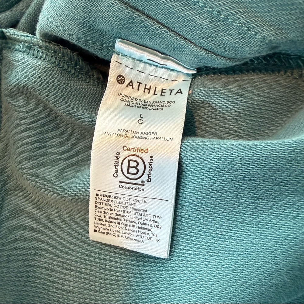 Athleta Farallon Jogger Borealis Green Women's Large - Picture 7 of 8